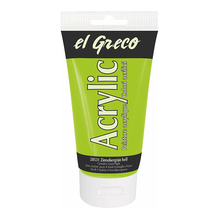 Colore acrilico El Greco 150 ml – Light Vermilion Green