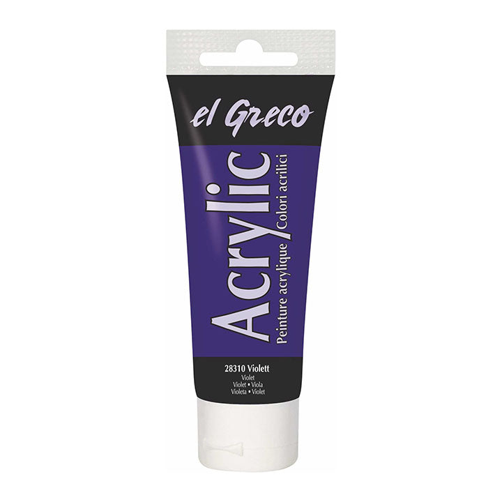 Colore acrilico El Greco 75 ml | sceglie tonalità - Violet