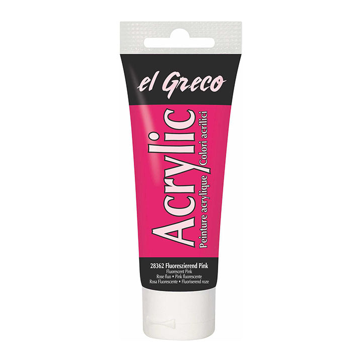 Colore acrilico El Greco 75 ml – Fluorescent Pink