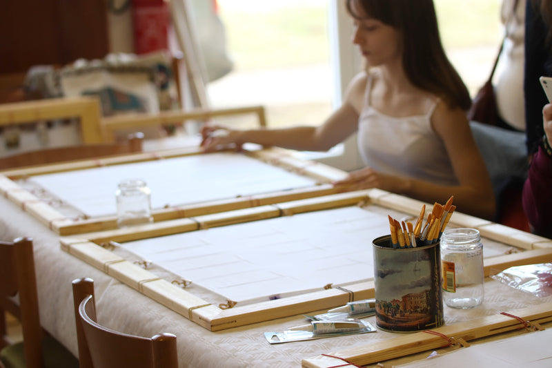 Crea | un telaio per seta con i listelli tenditori