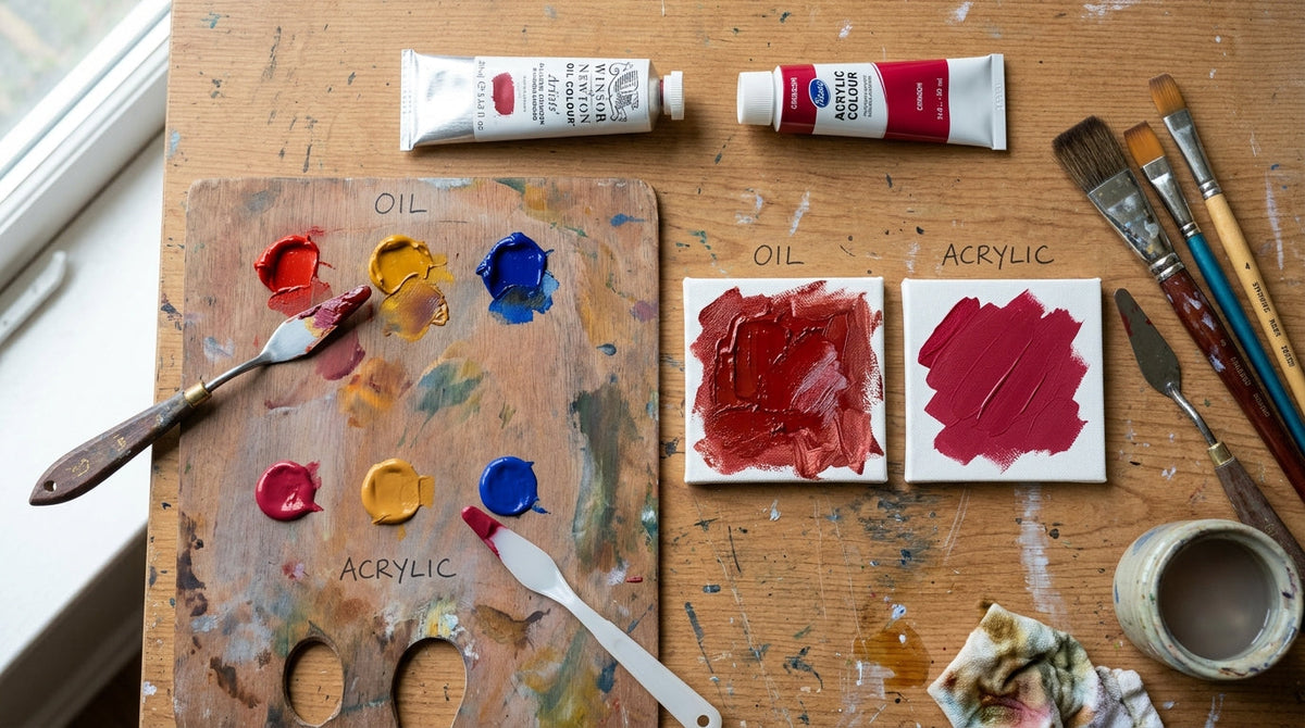 5 belangrijke verschillen tussen olieverf en acrylverf