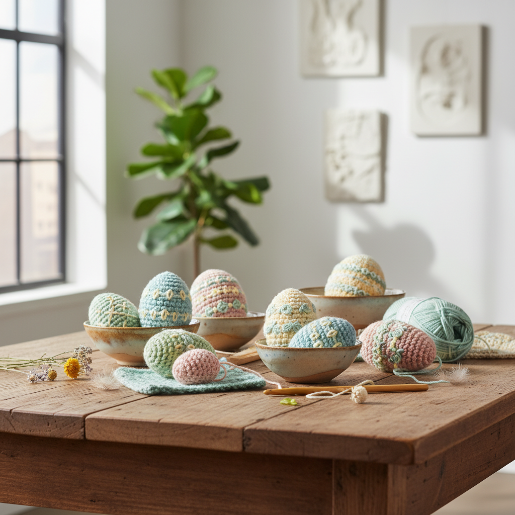 crocheted easter eggs