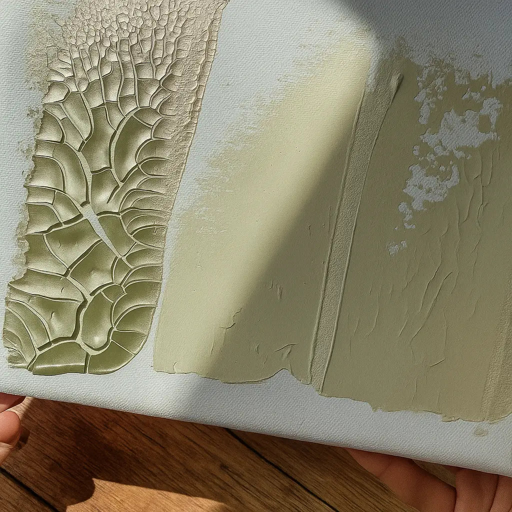 Ανάμειξη Butter pasta με ακρυλικό χρώμα: τι συμβαίνει όταν το χρυσό συναντά το λευκό;