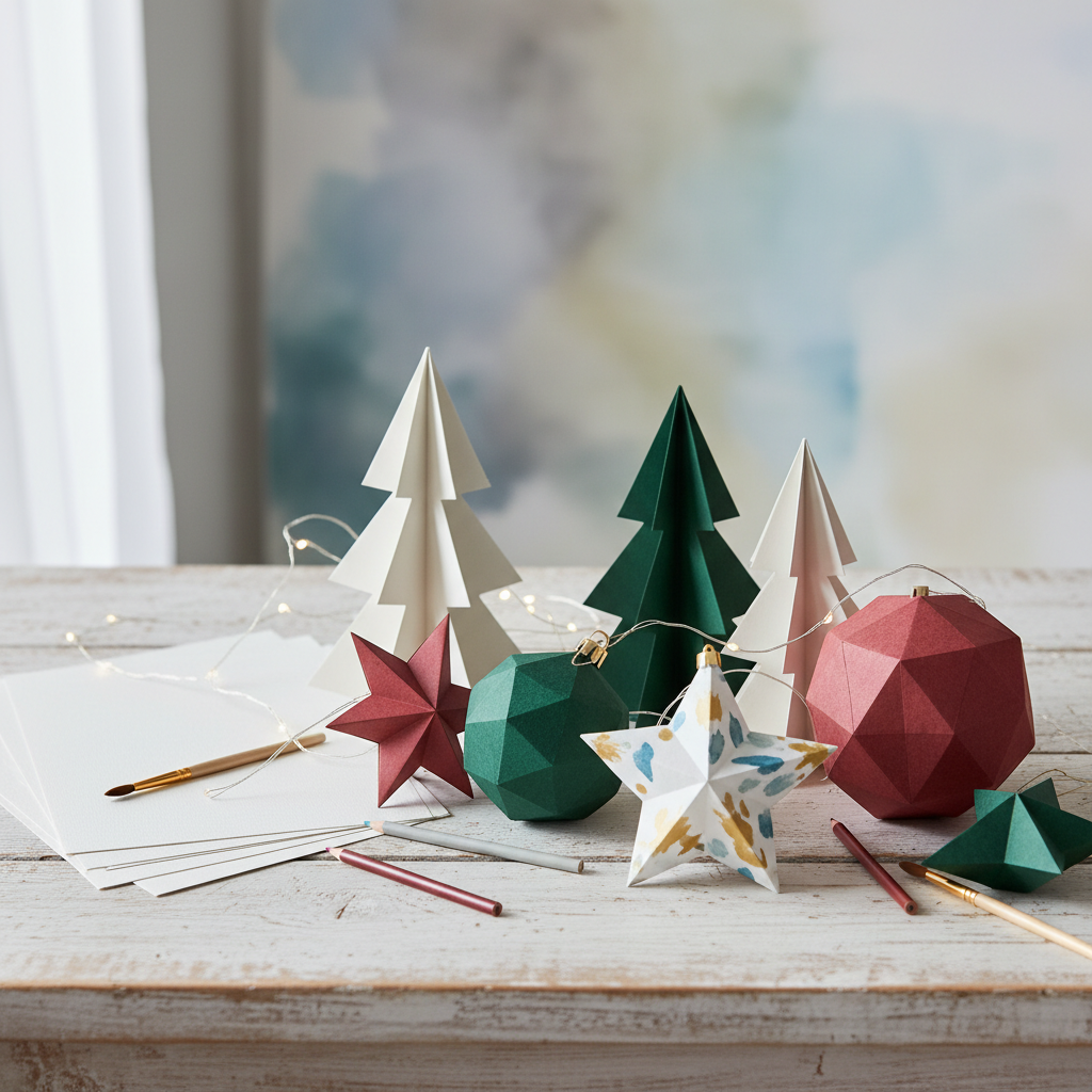 paper origami christmas ornaments