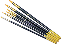 Set dei pennelli per contorni - 6 pezzi | dimensioni diverse – pointed, 6 pcs/pack, sizes 2,4,6,8,10,12