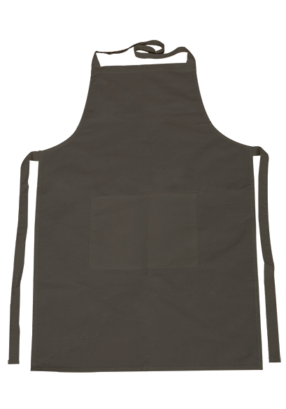 Grembiule di cotone con tasca - 70 x 75 cm – cm black