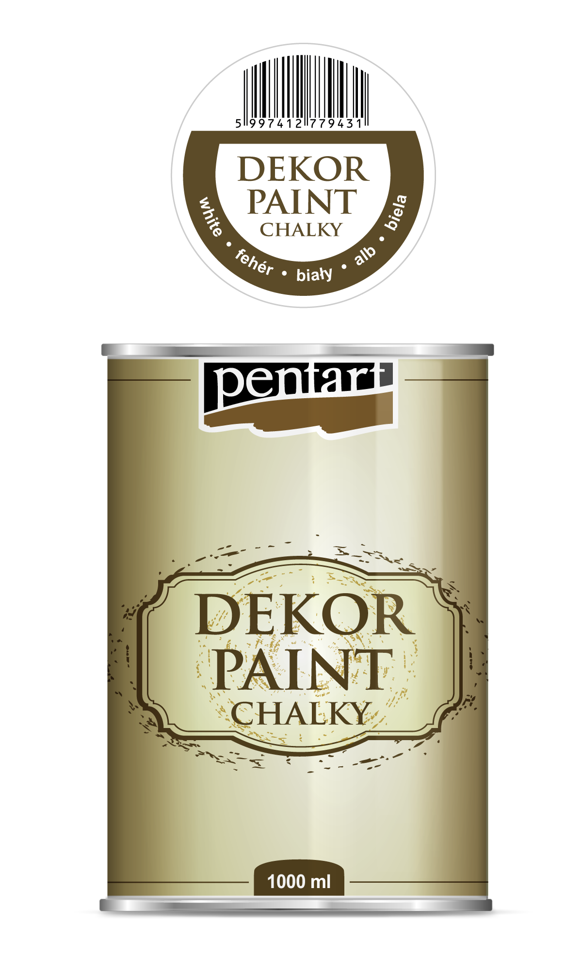 dekor paint chalky 1000 ml – bianco