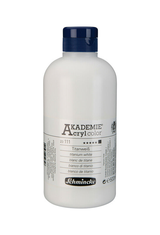 Colore acrilico Schmincke AKADEMIE Acryl color 500 ml – 111 Bianco titanio