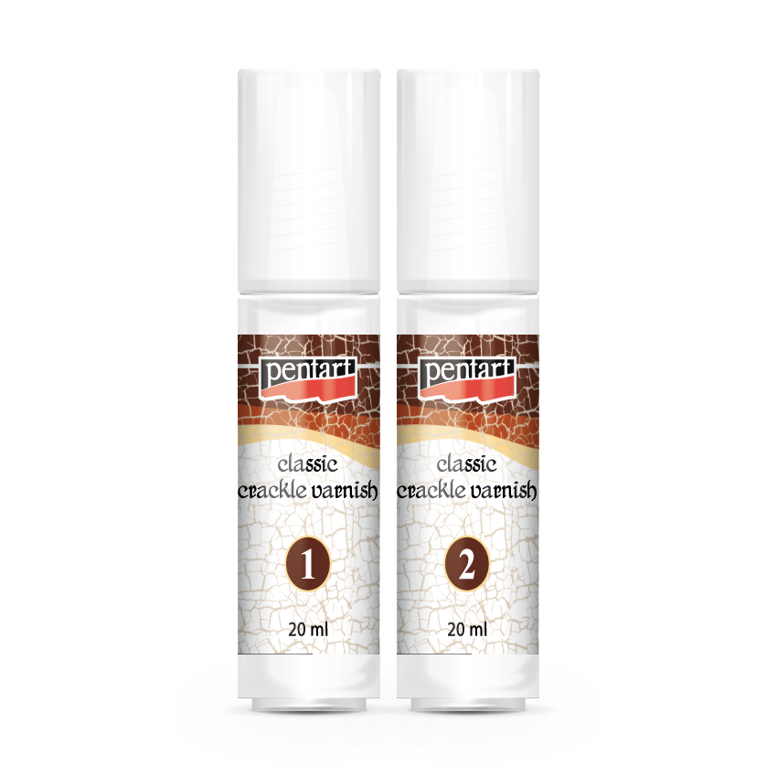 Vernice craquelé Pentart classica, bicomponente, set da 20 ml