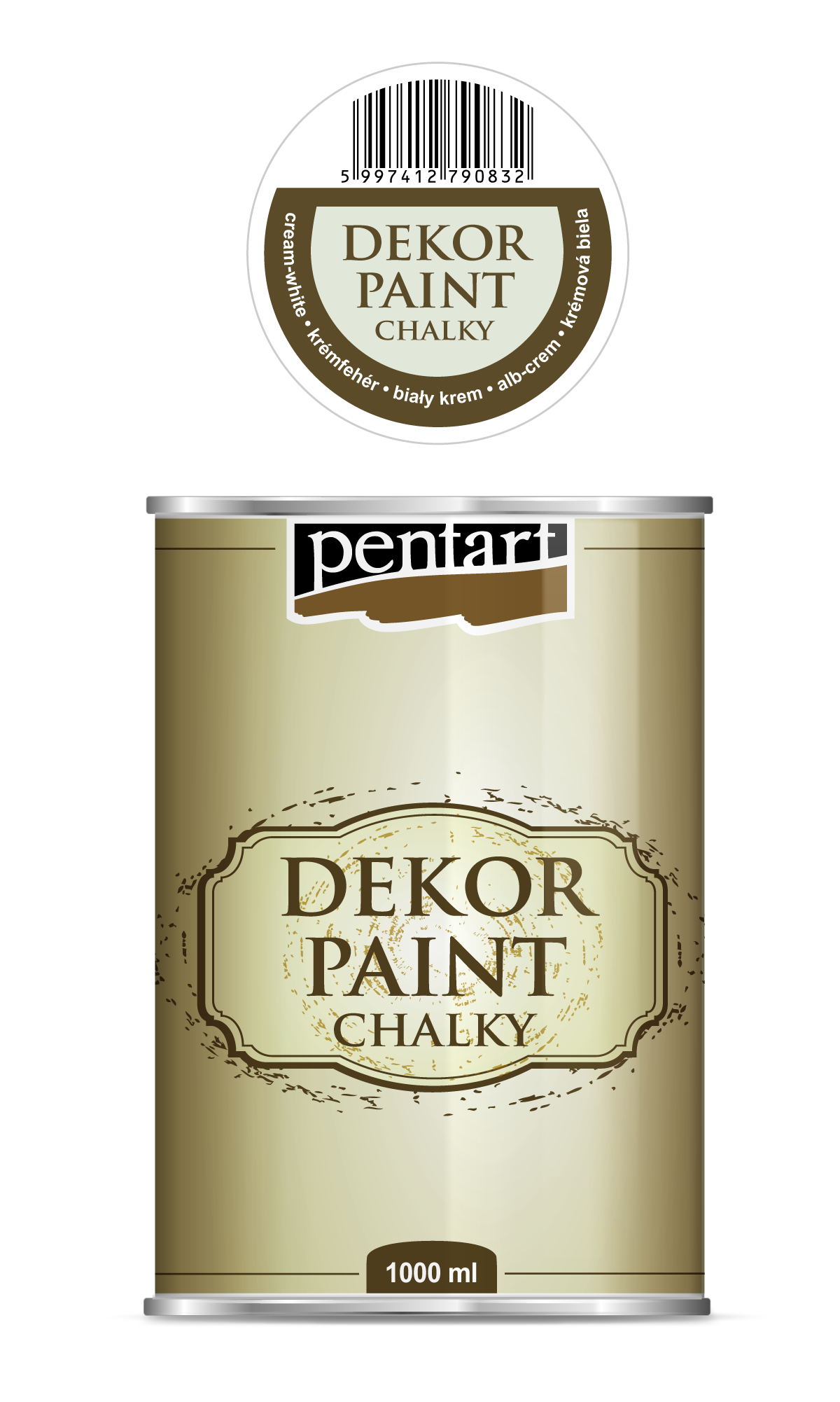 dekor paint chalky 1000 ml – crema