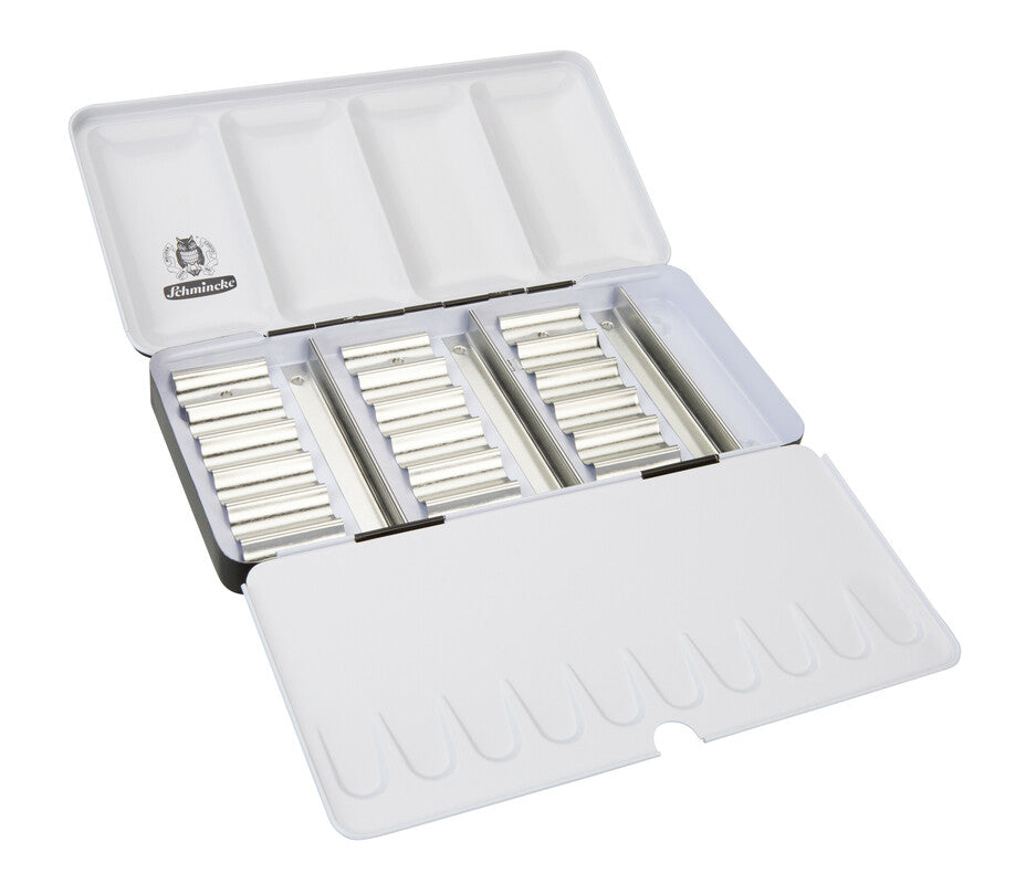 Scatola di metallo vuota Schmincke per 18 tubetti da 5 ml