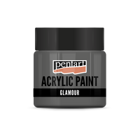 Colori acrilici Glamour metallizzati 50ml | colori diversi – black silver