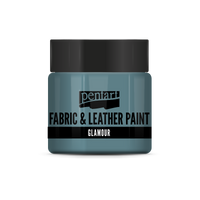 glamour fabric & leather paint 50 ml – turchese argenteo