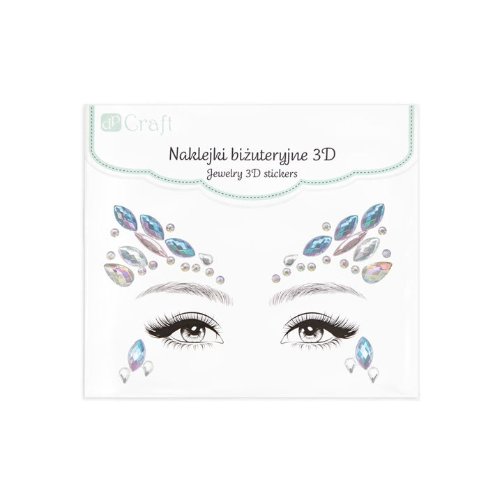 Adesivi 3D con gemme per il viso – Bellezza notturna