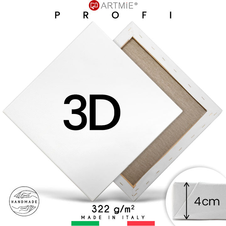 3D Tela per pittura con telaio PROFI | scegli dimensioni