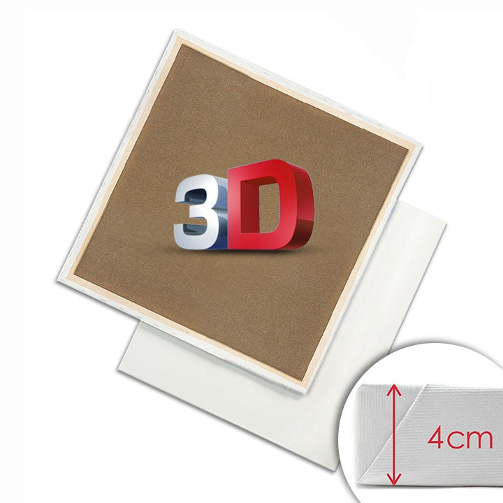 3D Tela per pittura con telaio PROFI | scegli dimensioni