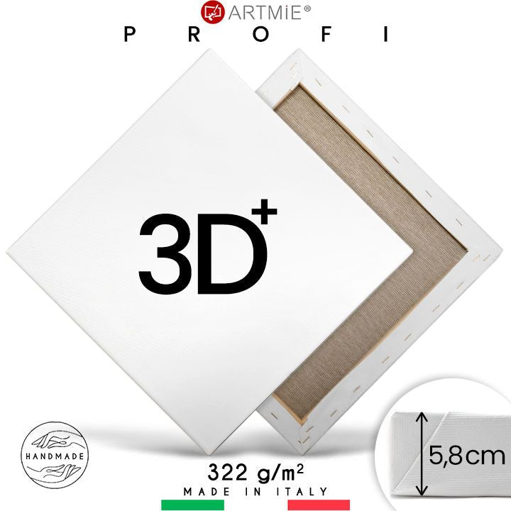 3D+ Tela per pittura con telaio PROFI | varie dimensioni