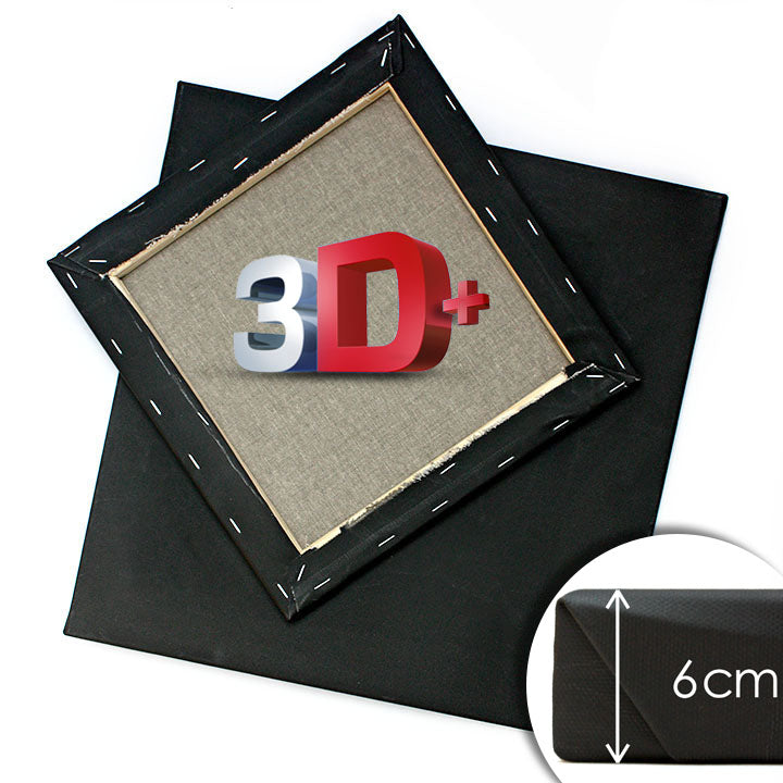 3D+ Tela per pittura nera con telaio PROFI | varie dimensioni