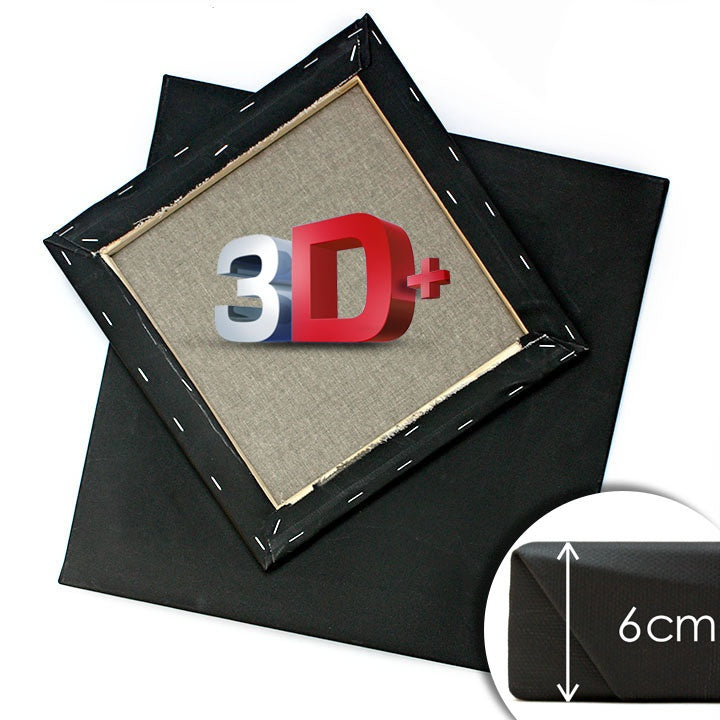 3D+ Tela per pittura nera con telaio PROFI | varie dimensioni
