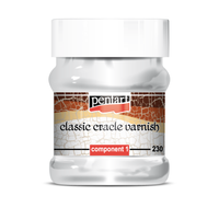 Vernice craquelé Pentart classica, bicomponente, set da 230 ml