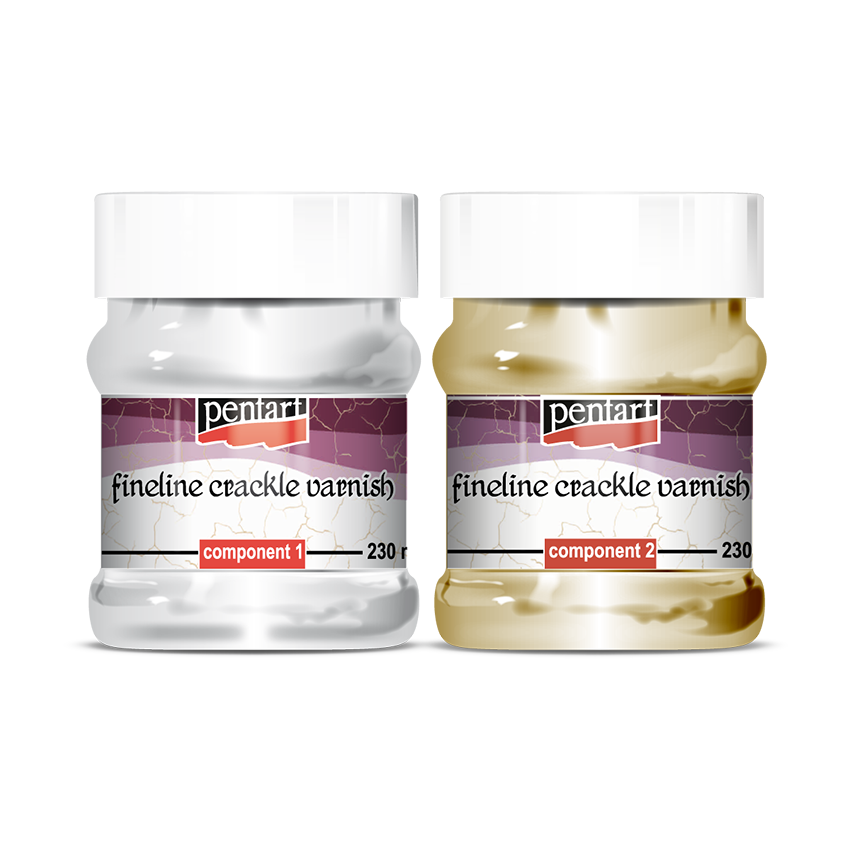 Vernice craquelé bicomponente a linee sottili Pentart Fineline - 230 ml