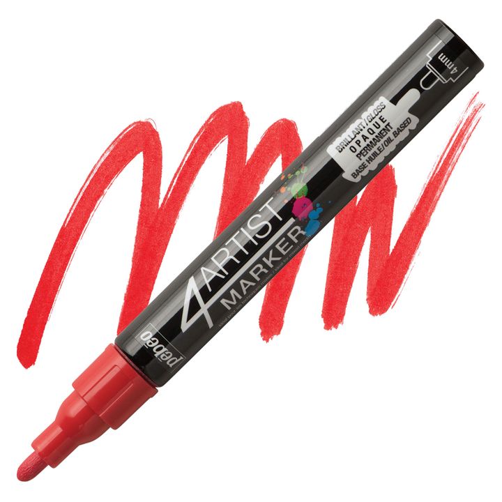 4ARTIST MARKER Pébéo su base olio 4mm – rosso