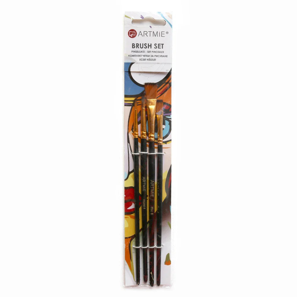 Set di pennelli sintetici ARTMIE 4 pezzi