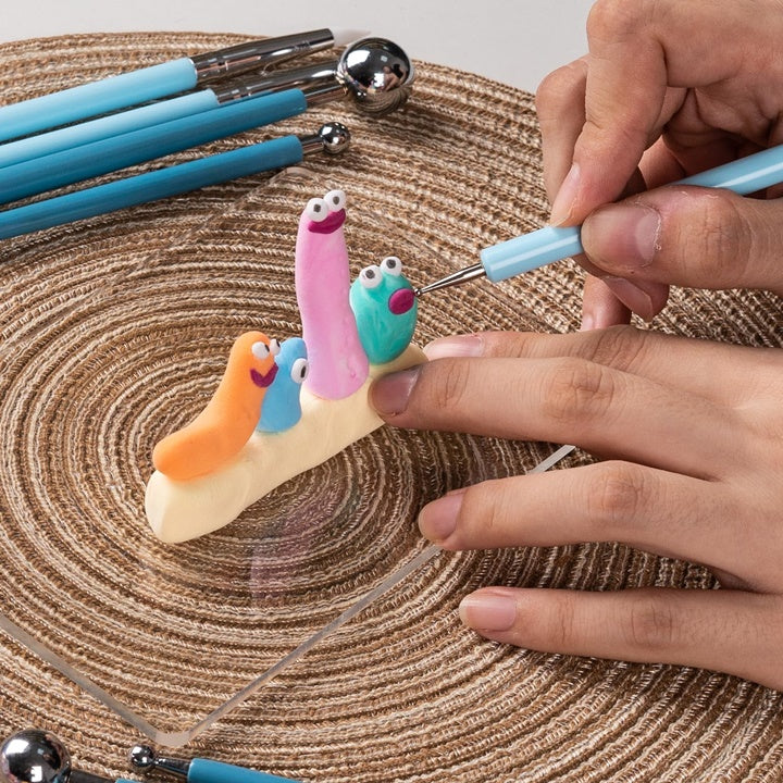 Pennelli bifacciali per silicone e puntinatura 5 pz.