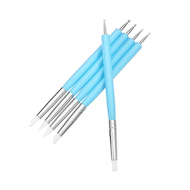 Pennelli bifacciali per silicone e puntinatura 5 pz.