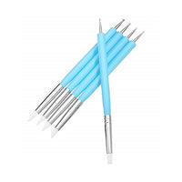 Pennelli bifacciali per silicone e puntinatura 5 pz.