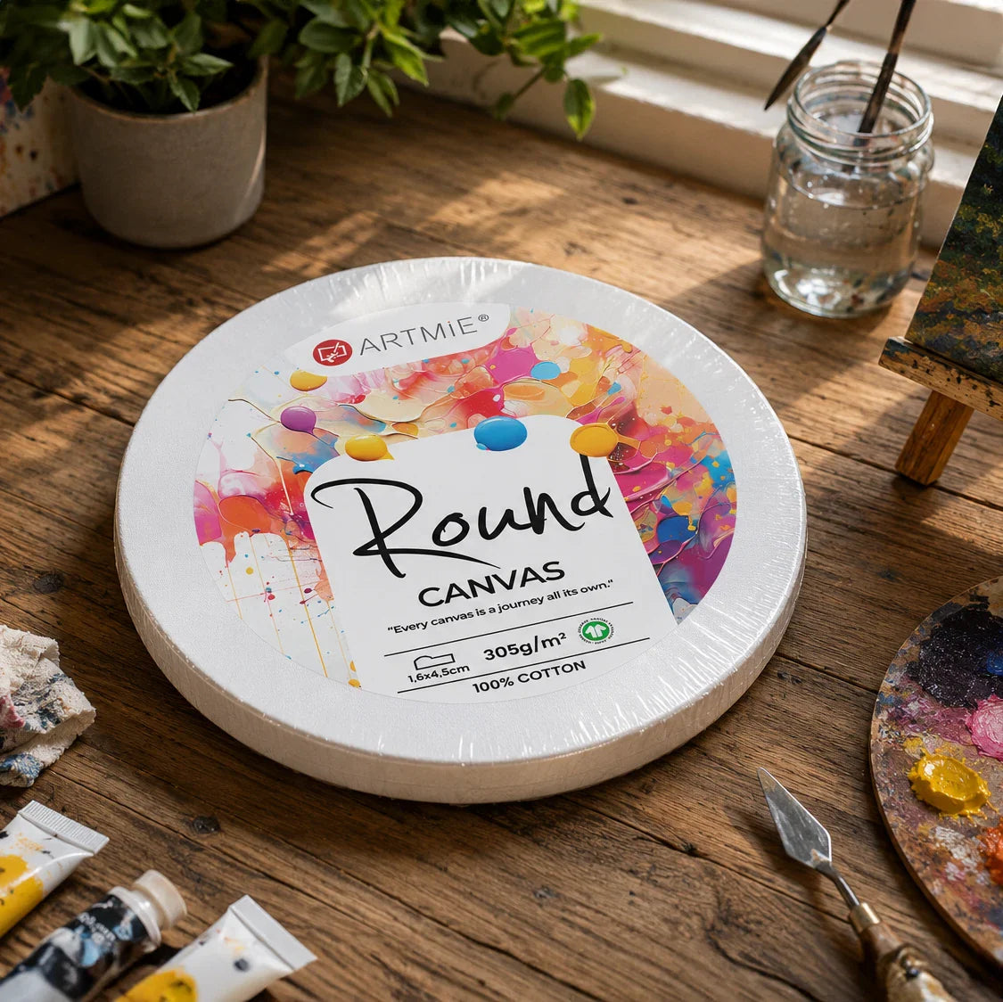 ARTMIE quadro rotondo su telaio | dimensioni diverse