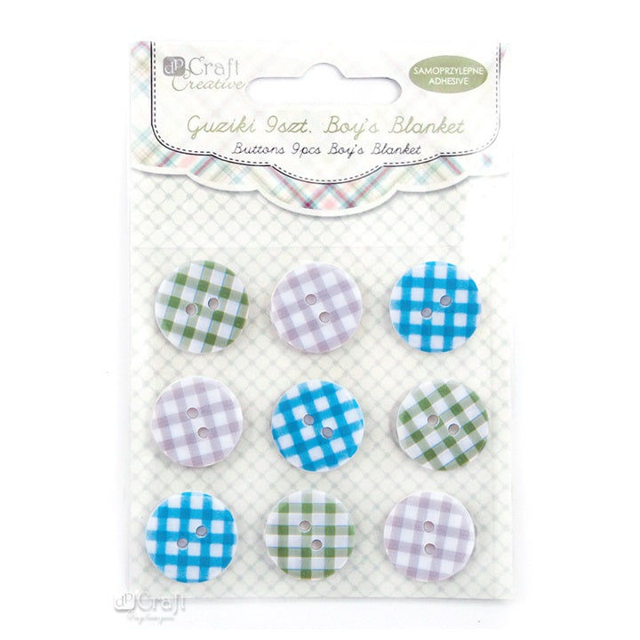 Bottoni autoadesivi Boys Blanket - set di 9 pezzi
