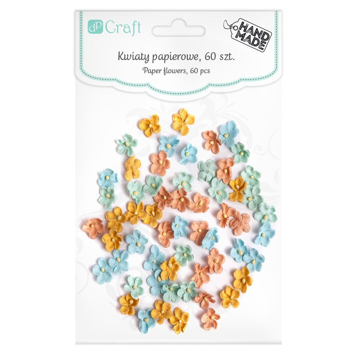 Fiori in carta 3D pastello - set da 60 pezzi