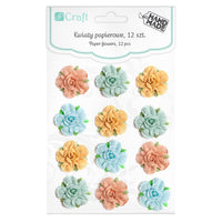 Fiori pastello di carta 3D - set di 12 pezzi