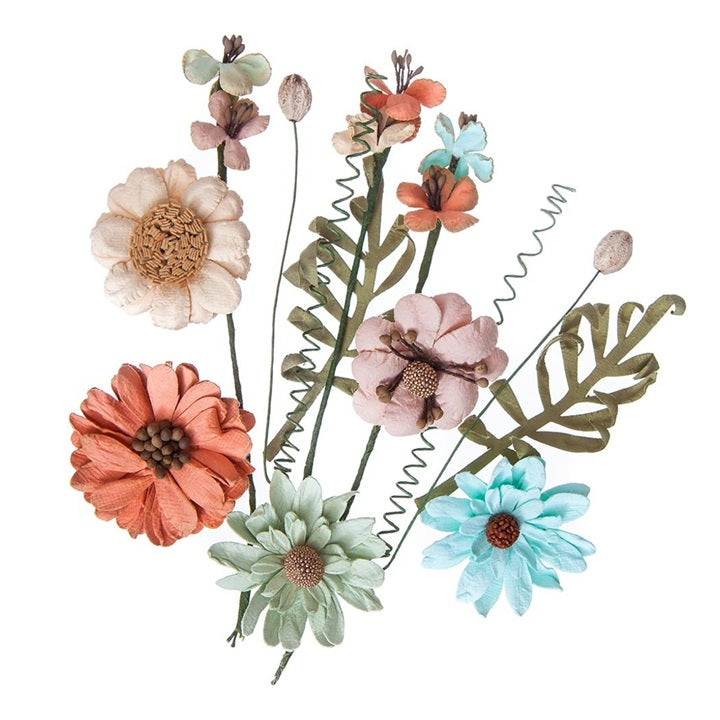 Fiori di carta Dusty Blush - set di 12 pezzi