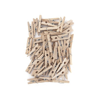 Mini mollette di legno, 2,5 cm - Confezione da 40 pezzi
