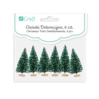 Mini alberi decorativi natalizi 6 pezzi