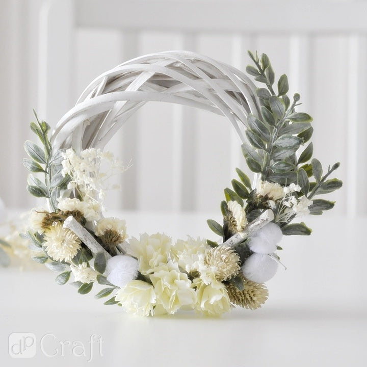 Pom Pom in tulle per l'artigianato | 24 pezzi, bianco, 2 cm