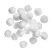 Pom Pom in tulle per l'artigianato | 24 pezzi, bianco, 2 cm
