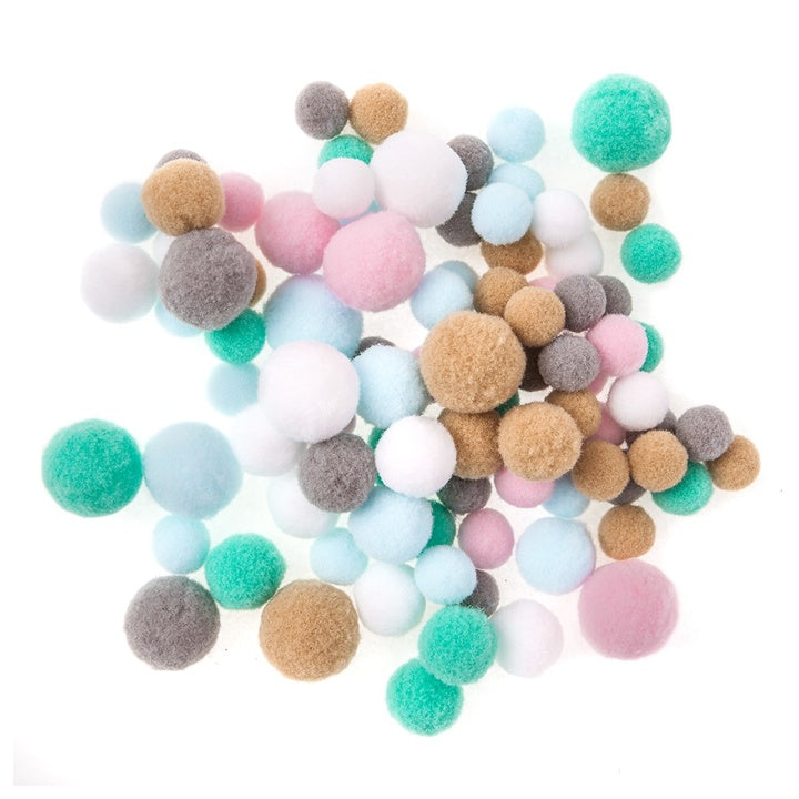 Pom pom di peluche pastello