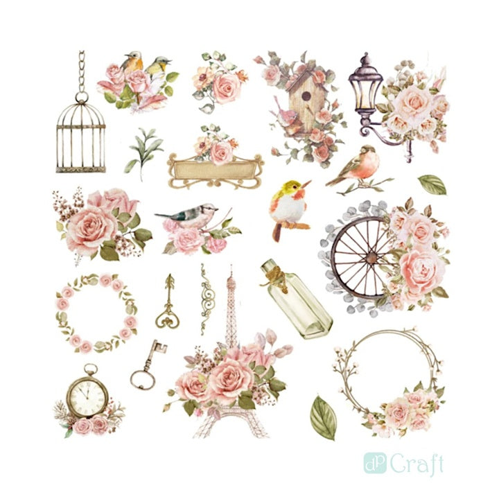 Set di ritagli di carta Love Paris