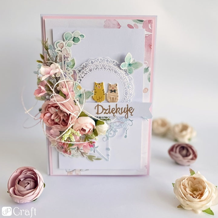 Ritagli di carta con fiori e farfalle Boho - Set di 50 pezzi
