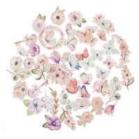 Ritagli di carta con fiori e farfalle Boho - Set di 50 pezzi
