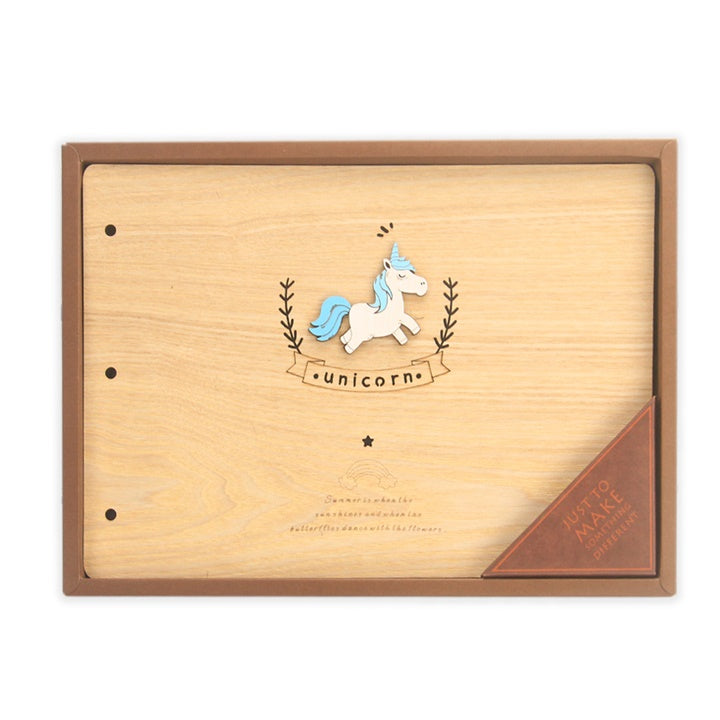 Album in legno Unicorno 190 x 270 mm - 28 fogli