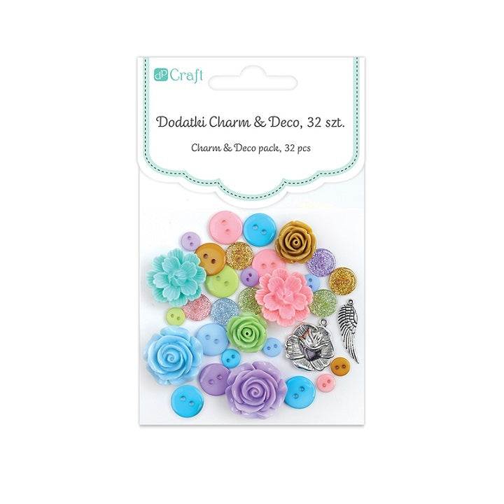 Accessori decorativi Charm & Deco So Pastel - conf. 32 pezzi