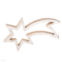 Ornamento in legno Stella cadente 13 x 25 cm