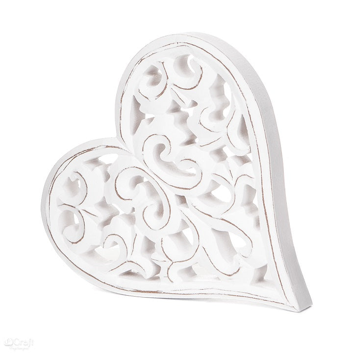 Ornamento in legno Cuore 16x17 cm