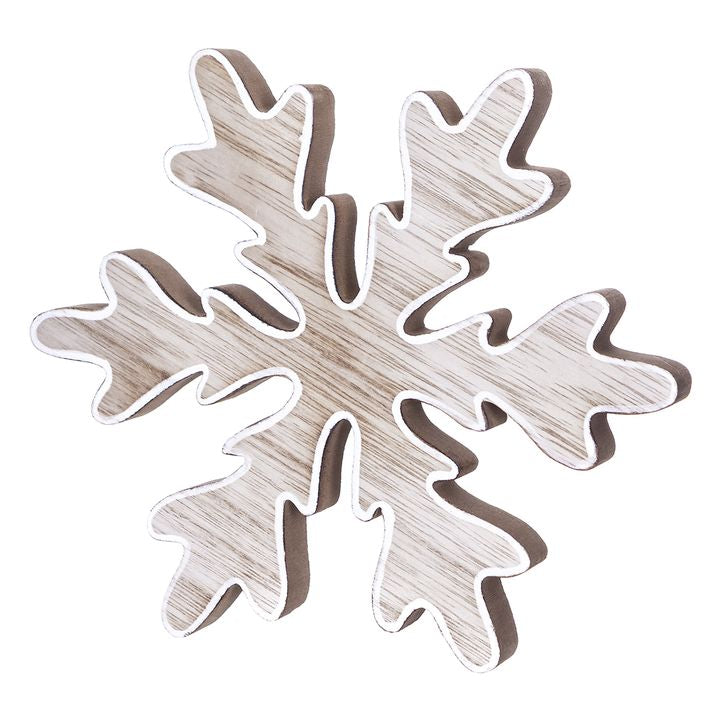 Fiocco di neve in legno 20 cm