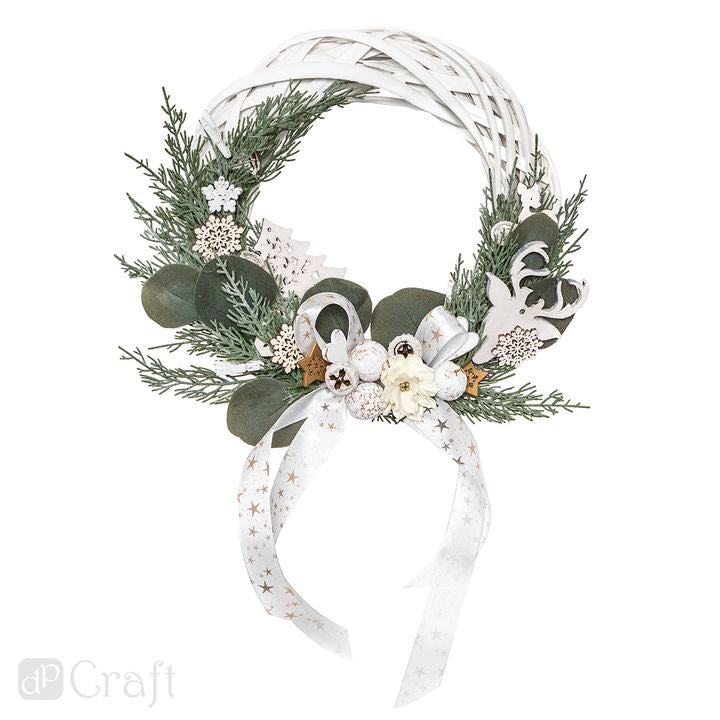 Fiocchi di colla di legno con glitter 12 pz