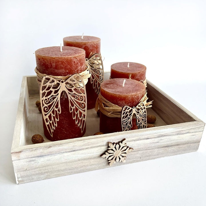 Ali di legno 9 cm / set di 6 pezzi